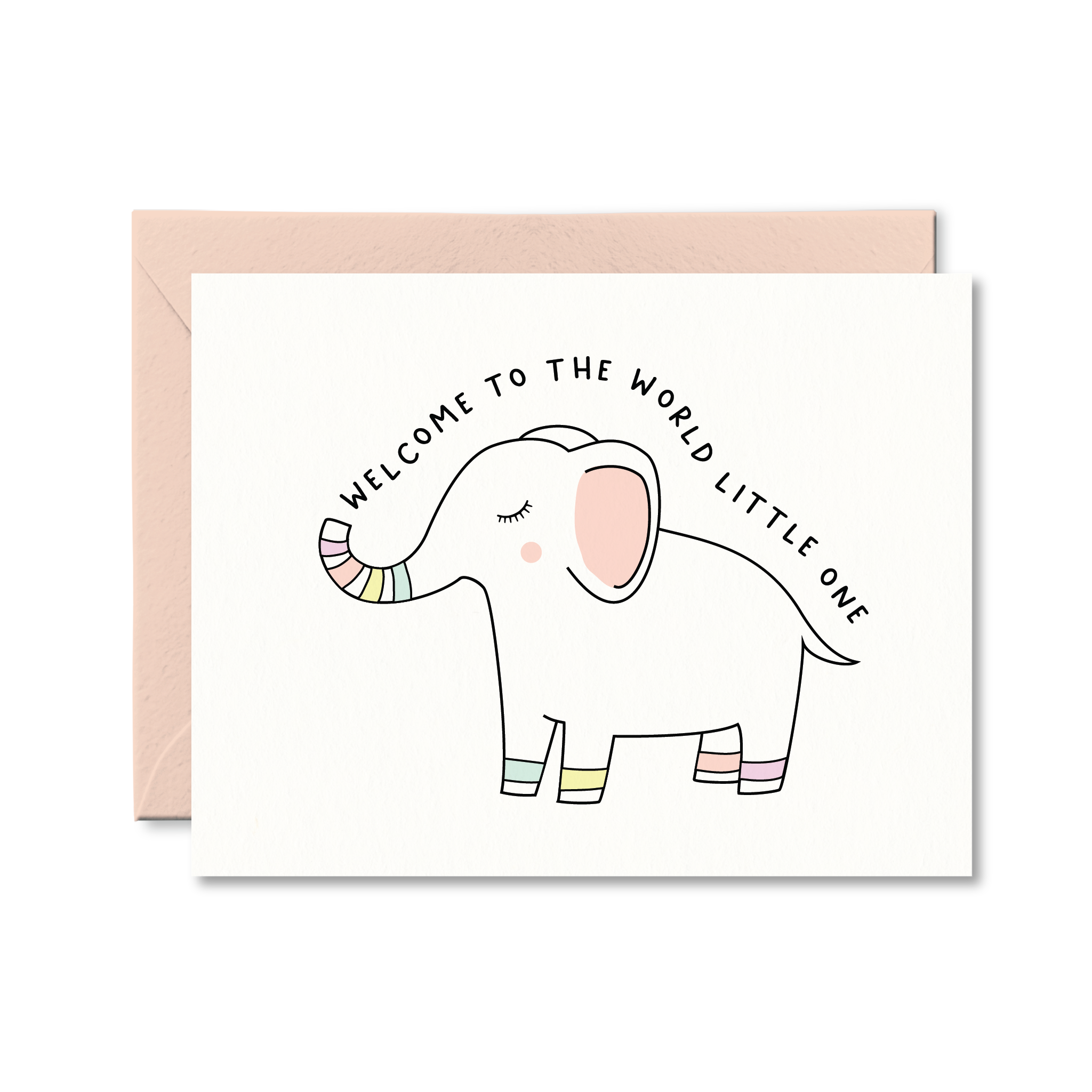 Elephant Welcome To The World Baby Card