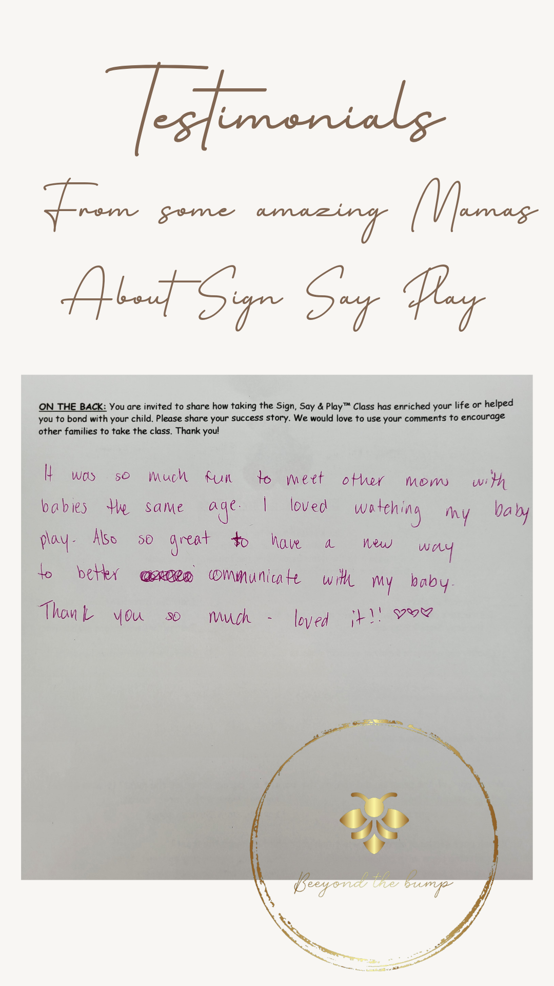 Sign, Say + Play