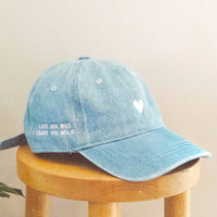 Denim Heart Hat