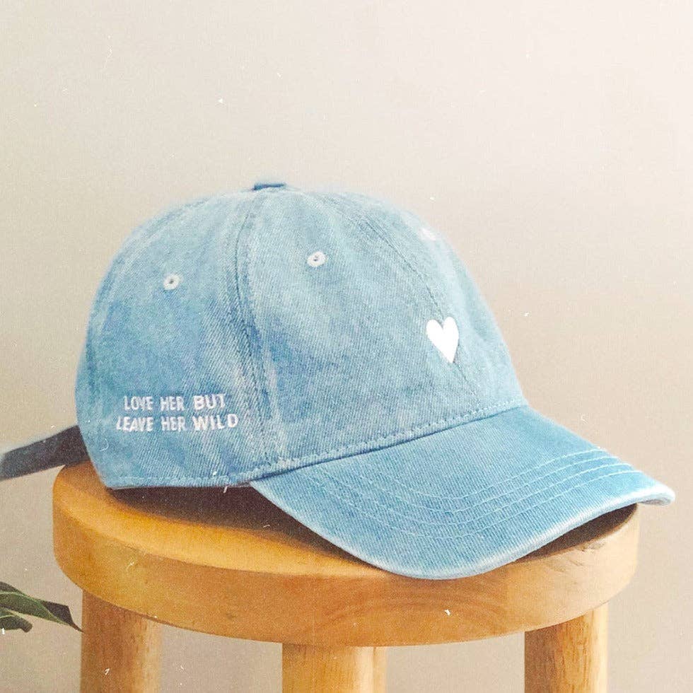 Denim Heart Hat