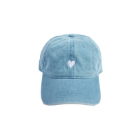 Denim Heart Hat