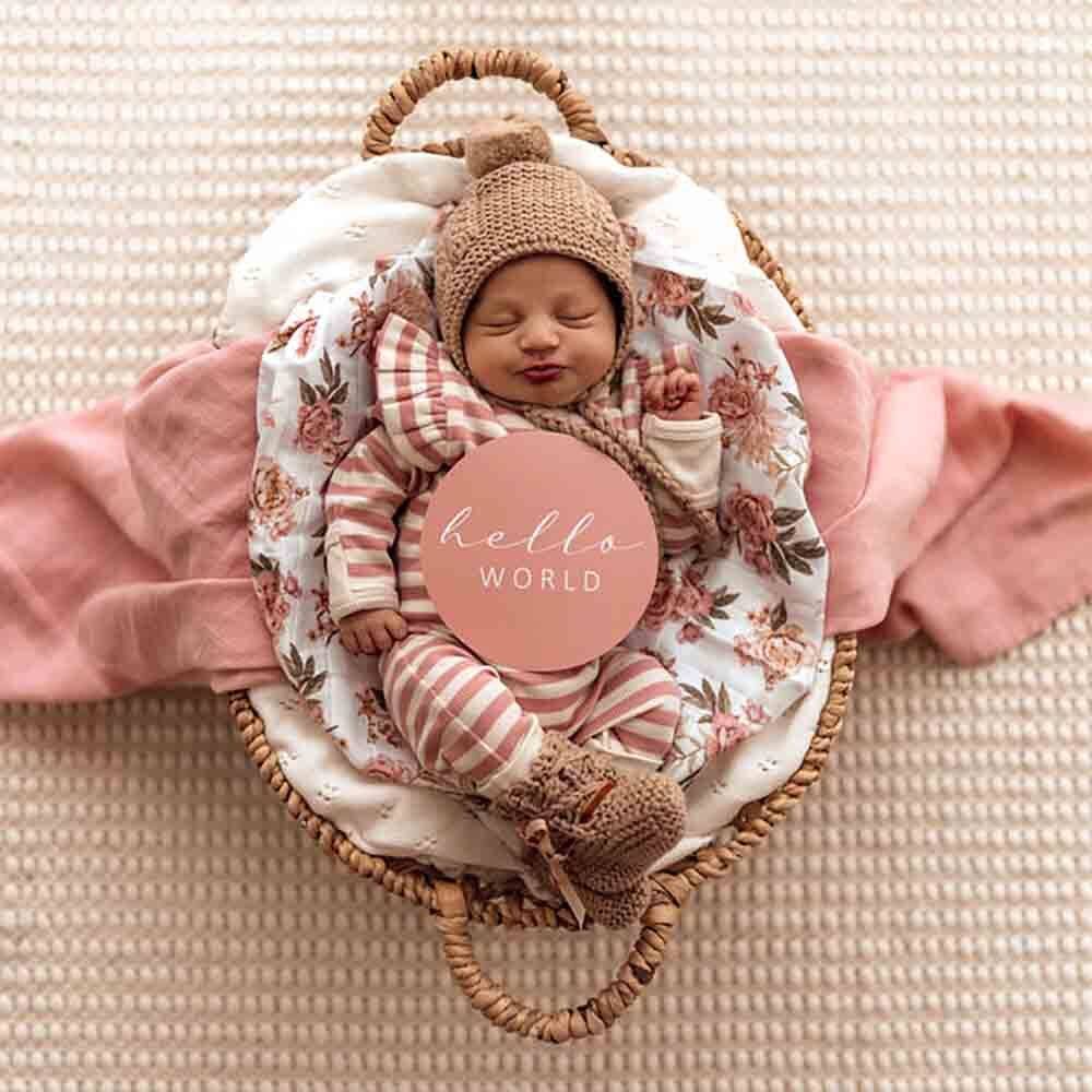 Snuggle Hunny - Fawn Merino Wool Bonnet & Booties