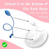 Hand Flusher-Pump for Sitz Bath Soaking and Portable Bidet