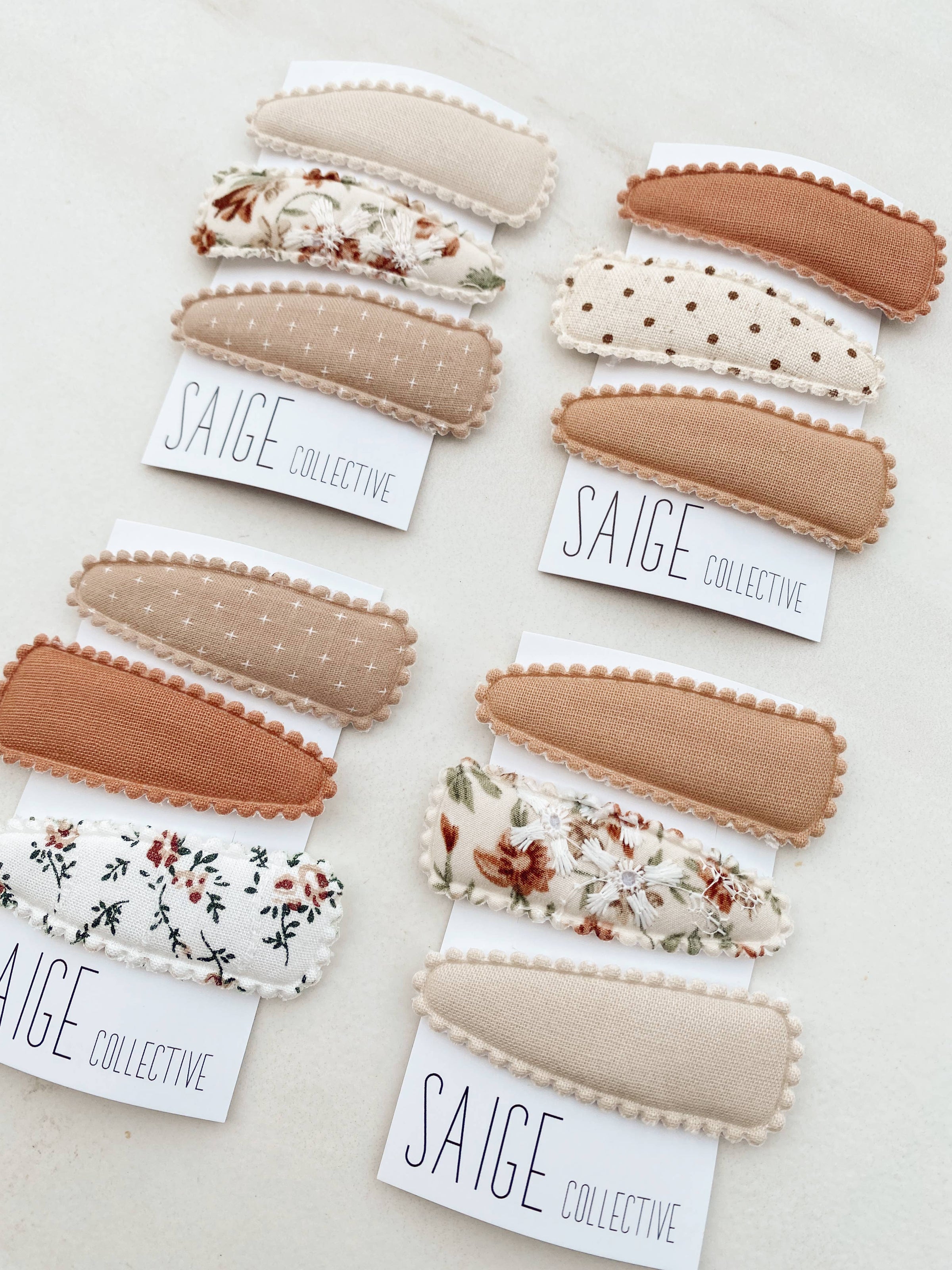 Boho Embroidered Clips - Three Pack