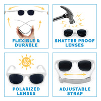 Jan & Jul Sunglasses- Frosty Blue Aurora