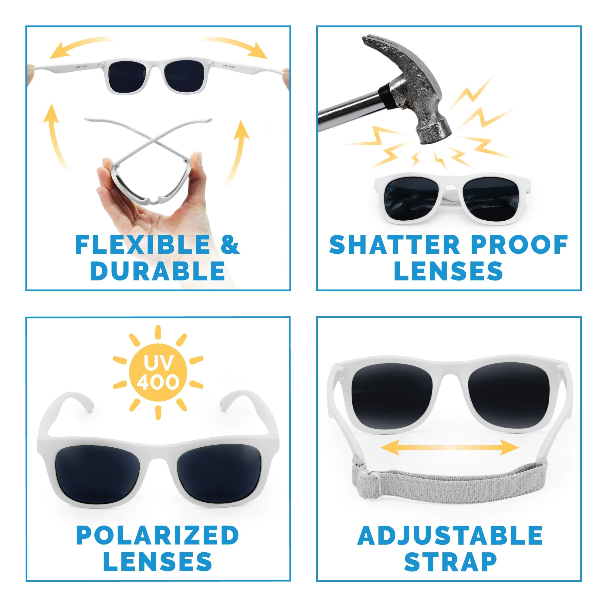 Jan & Jul Sunglasses- Frosty Blue Aurora