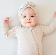 Kyte Baby - Ribbed Headwrap in Bisque