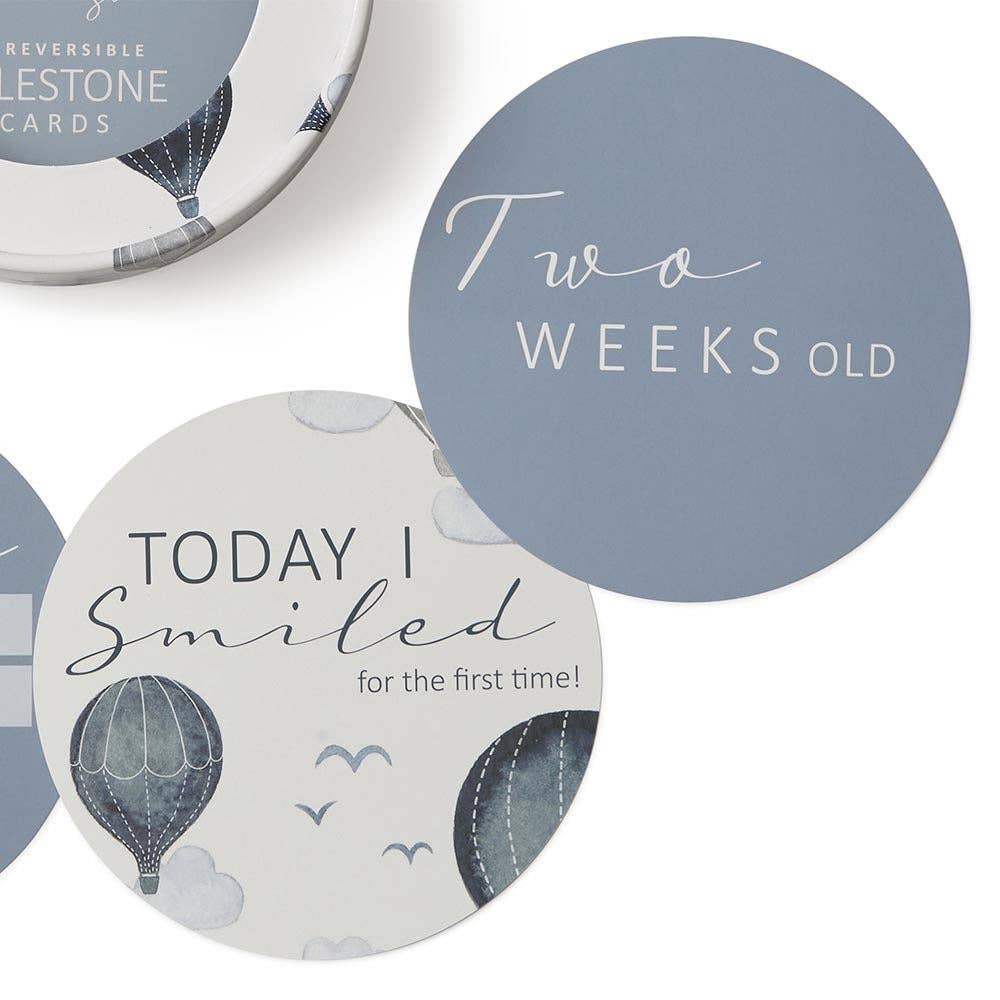 Snuggle Hunny - Cloud Chaser & Indigo Reversible Milestone Cards