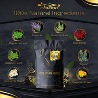 Fivona Black Premium Yoni Steam Herbs. 100% Natural and Organic V-Steam Herbs. Relaxing and Rejuvenating. (50g/ 1.76 oz)