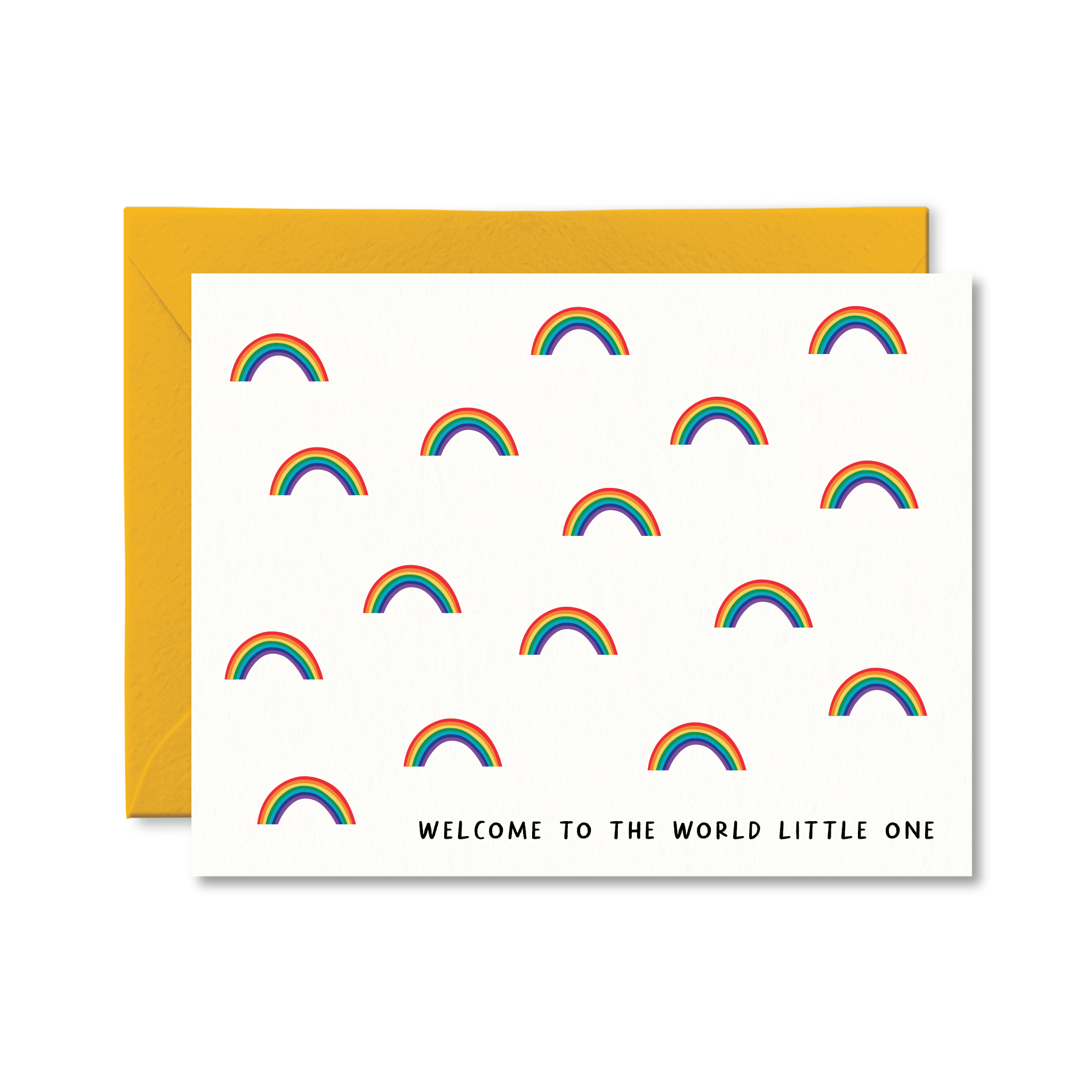 Welcome To The World Rainbow Baby Card