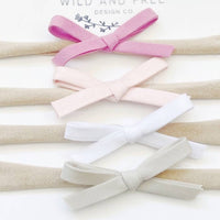 Petite baby bow set