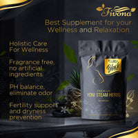 Fivona Black Premium Yoni Steam Herbs. 100% Natural and Organic V-Steam Herbs. Relaxing and Rejuvenating. (50g/ 1.76 oz)