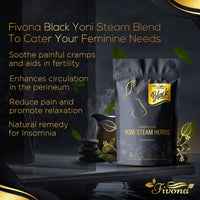Fivona Black Premium Yoni Steam Herbs. 100% Natural and Organic V-Steam Herbs. Relaxing and Rejuvenating. (50g/ 1.76 oz)