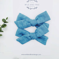 Neutral Pigtail Bow Sets