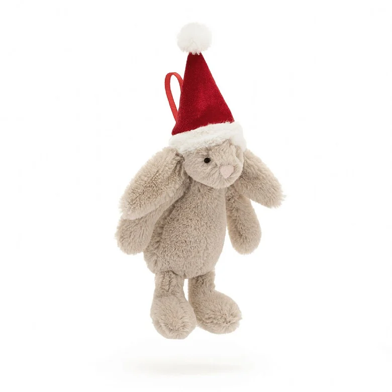 Jellycat Bashful Christmas Bunny Decoration- tiny