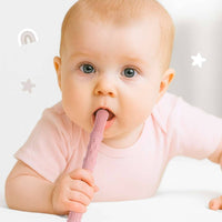 Hallow Teething Tubes - Dusty Rose/Dusty Pink/Almond
