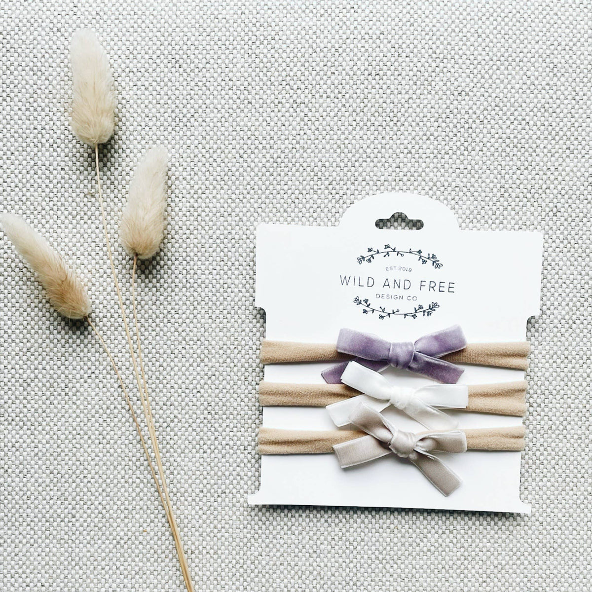 Petite Purple-velvet baby bows 