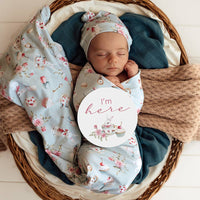 Snuggle Hunny- Tea Party & Sage Reversible Milestone Cards