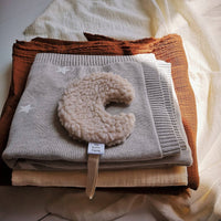 Moon-shaped pacifier clip