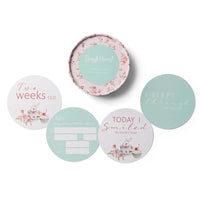 Snuggle Hunny- Tea Party & Sage Reversible Milestone Cards