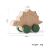 Beech Wood Montessori Toy Dinosaur with wheels