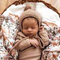 Snuggle Hunny - Fawn Merino Wool Bonnet & Booties