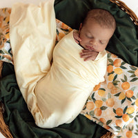 Snuggle Hunny - Lemon Sorbet - Organic Jersey Wrap & Beanie Set