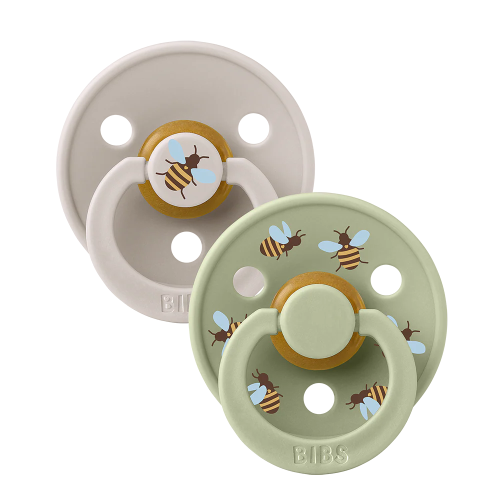 BIBS Pacifier -New Bumblebee Latex- Mushroom Mix