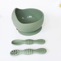 Suction Bowl & Training Spoons - Sage