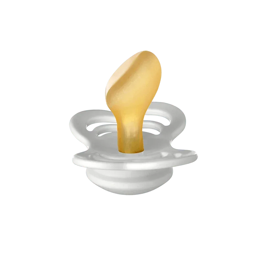 BIBS Size 2 Pacifier - Couture Silicone (2 pack)-Ivory/Ivory