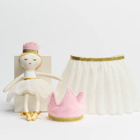 Piccolo Bambino- Tutu Set With Crown Headband And Doll 10" -  One Size
