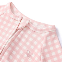 Homegrown-Growsuit -Pink Gingham Rib