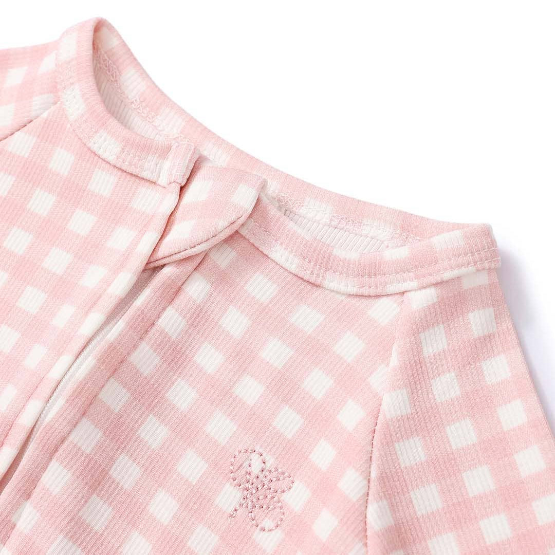 Homegrown-Growsuit -Pink Gingham Rib