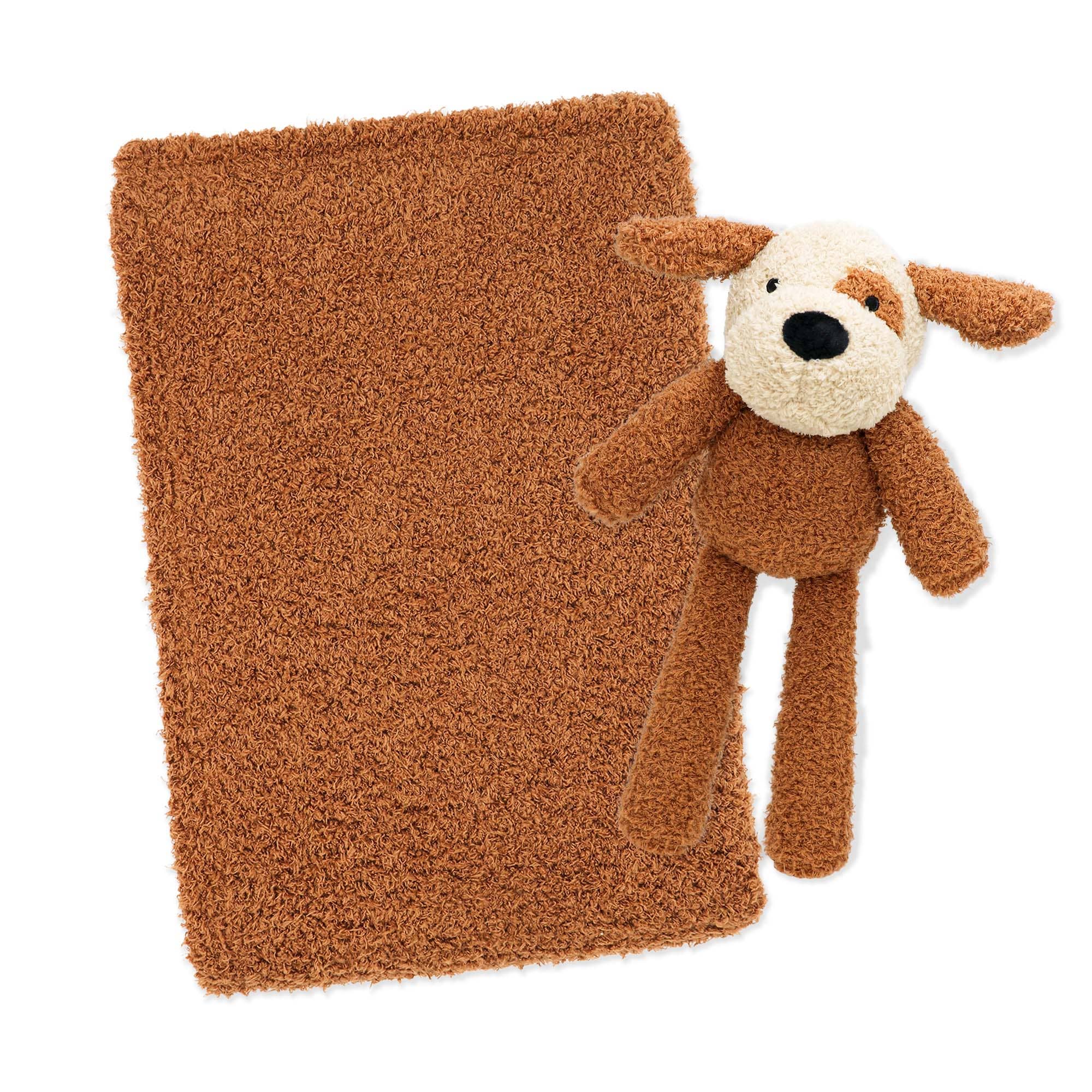 Chenille Stuffie With Blanket