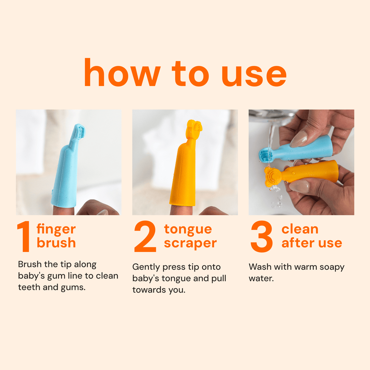 Oogiebear- Baby finger brush and tongue scraper