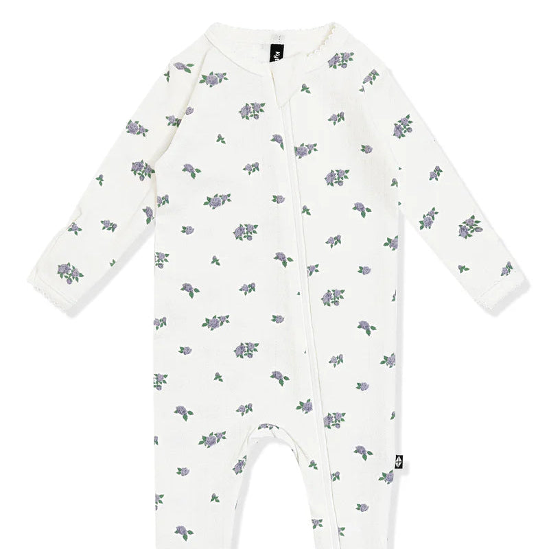 Kyte Baby - Pointelle Zippered Footie in Spray Rose