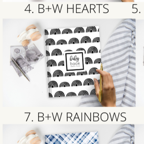 The Joyful Life Co - B&W Rainbow Mom + Mom Baby Book