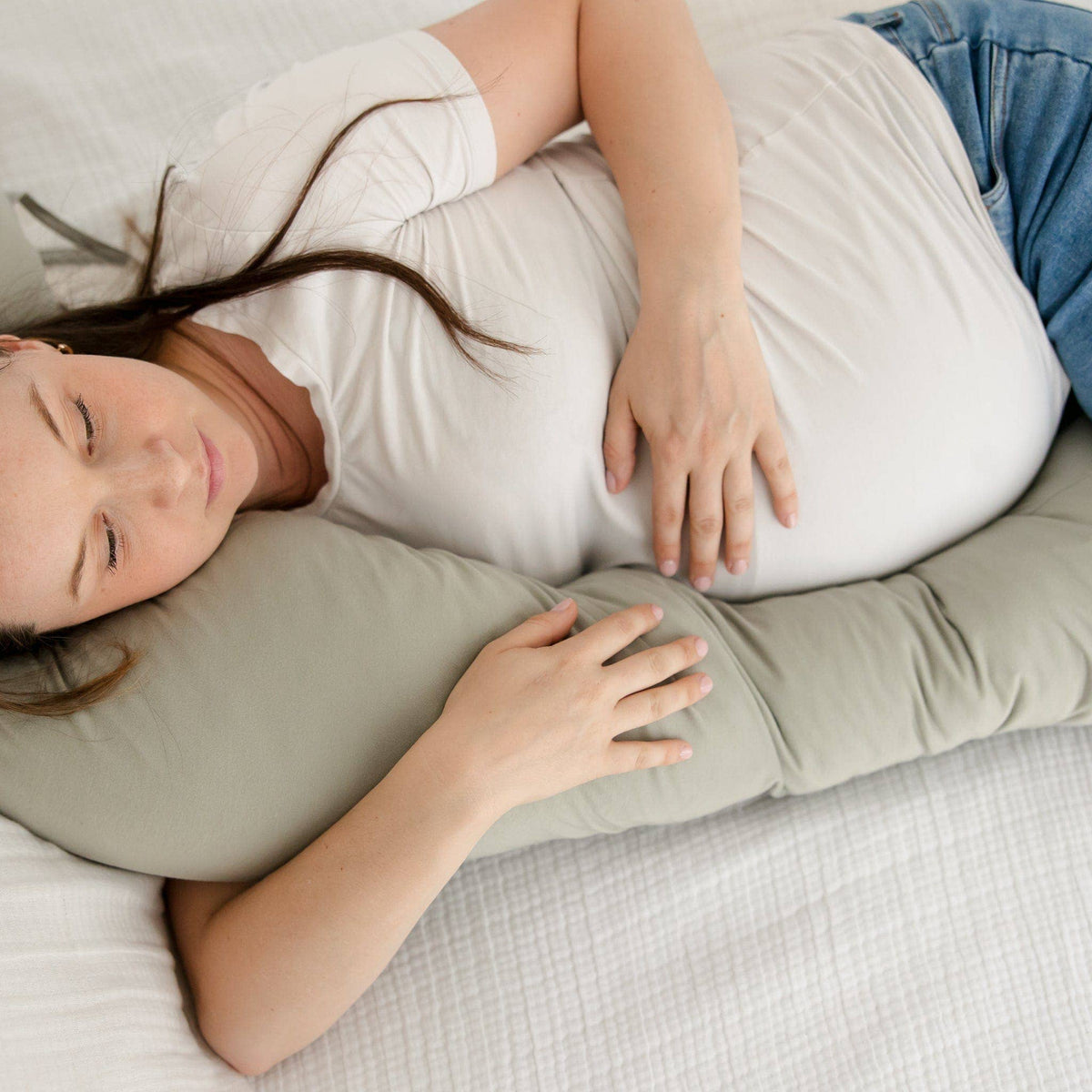 Perlimpinpin - Bamboo Multifunctional Pregnancy Pillow - Moss