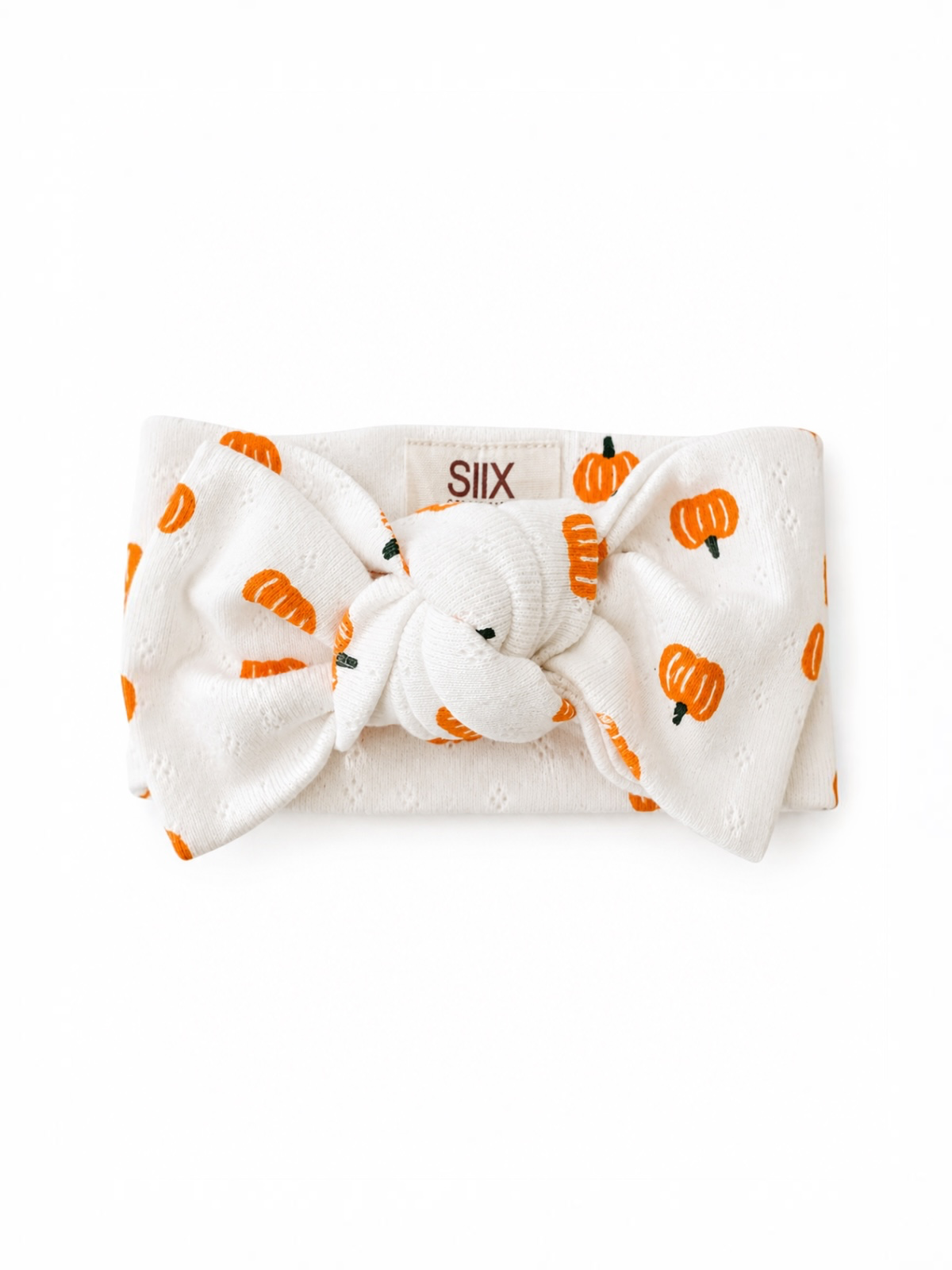 SIIX Collection - Pumpkin / Organic Pointelle Bow