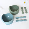 Suction Bowl & Training Spoons - Sage