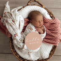 Snuggle Hunny- Butterfly & Pink Sand Reversible Milestone Cards