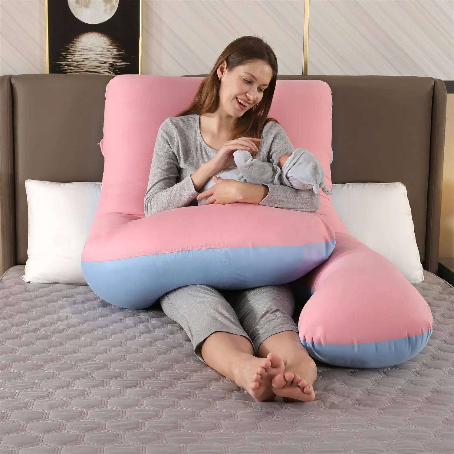 U shaped multifunctional maternity pillow