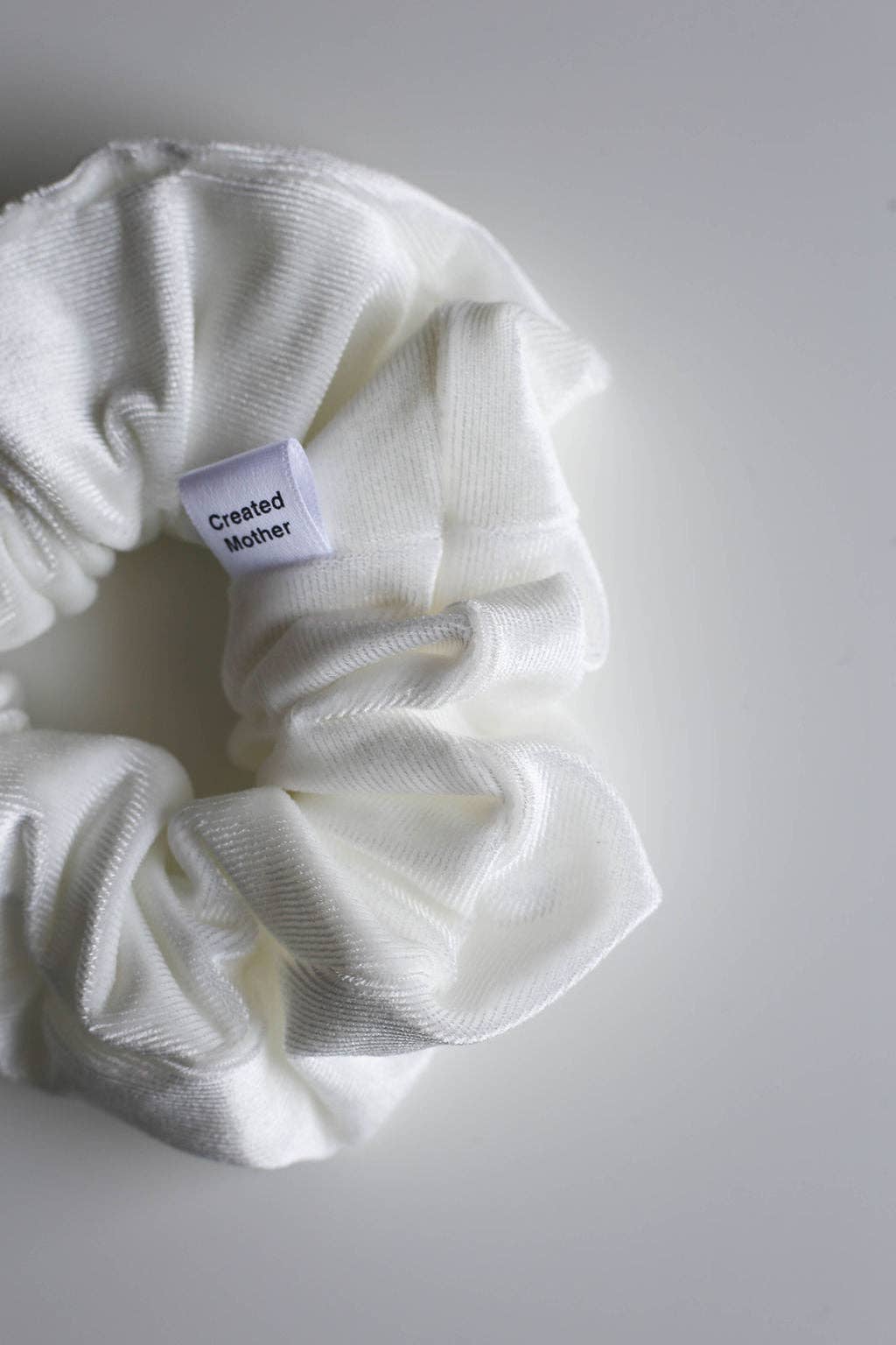 White Velvet Scrunchies-Velvet White
