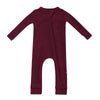 Kyte Baby - Ribbed Zippered Romper- Burgundy