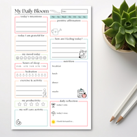 My Daily Bloom Self-Care Planner: 50-Page Notepad