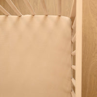 Crepe standard crib sheet - Latte