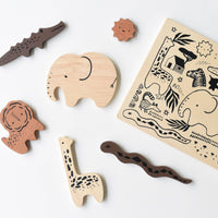 Wooden Tray Puzzle - Safari Animals