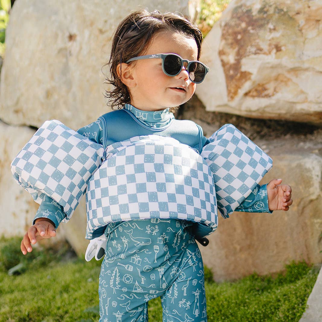 Floaties : Blue Checkers - Current Tyed