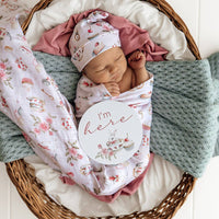 Snuggle Hunny- Tea Party & Sage Reversible Milestone Cards