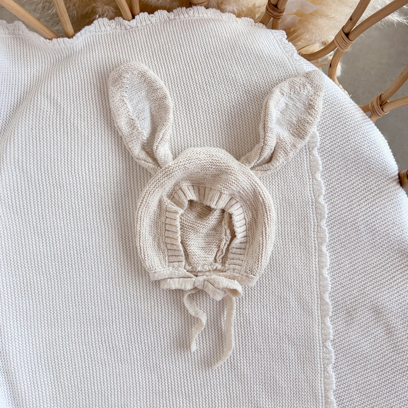 Blossom & Pear - Bunny Ear Knit Bonnet